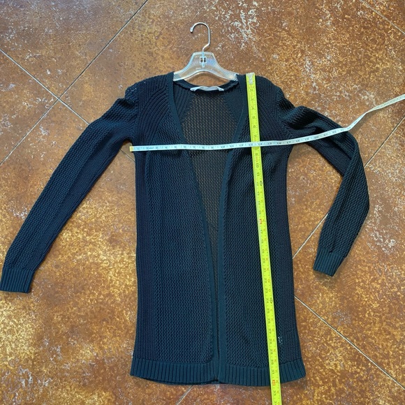 Athleta Open Weave Long Cardigan XS Black - Picture 4 of 9